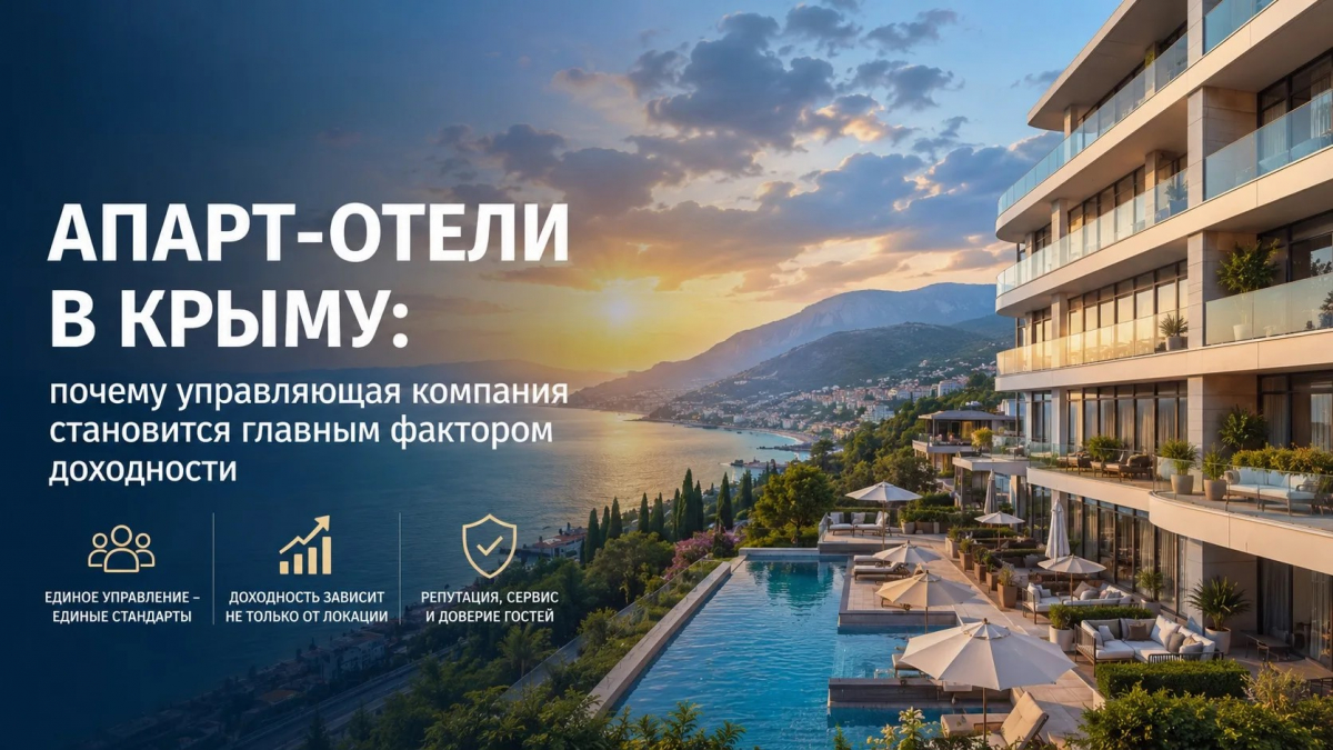 Апарт-отели в Крыму: почему управляющая компания становится главным фактором доходности